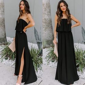 VICI - Festivities Strapless Maxi Dress - Black